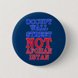 Occupy wall street、ないアフガニスタン 缶バッジ