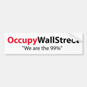 Occupy wall street バンパーステッカー