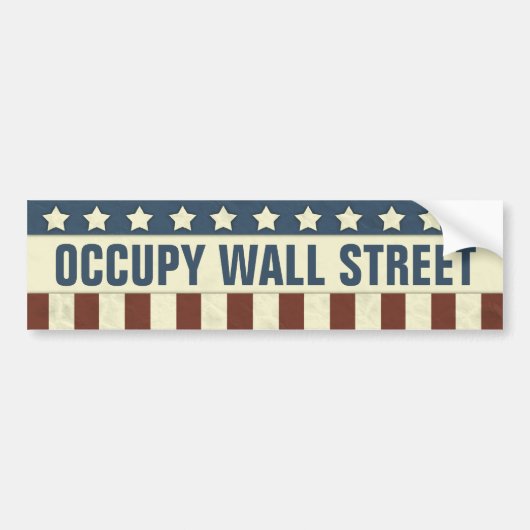 Occupy wall street バンパーステッカー (正面)