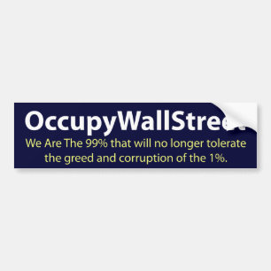 Occupy wall street バンパーステッカー
