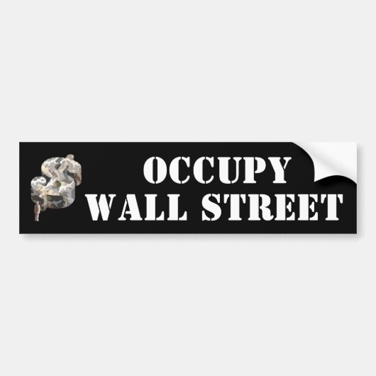 Occupy wall street バンパーステッカー (正面)