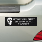 occupy wall street バンパーステッカー (車上)