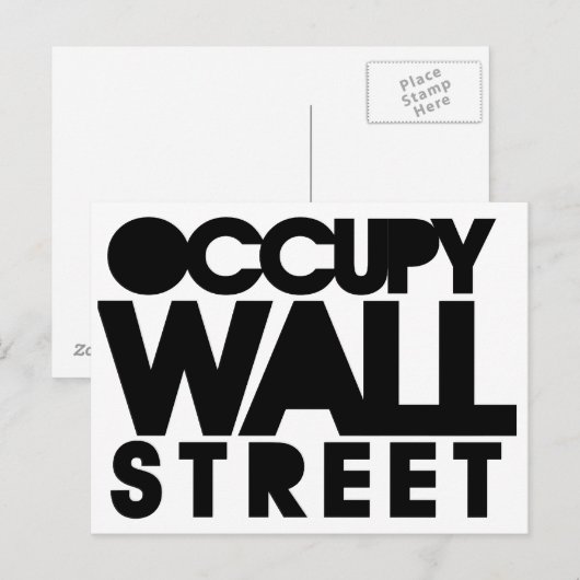 Occupy wall street ポストカード (正面/裏面)