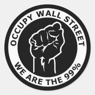 Occupy wall street、我々は99% ラウンドシール