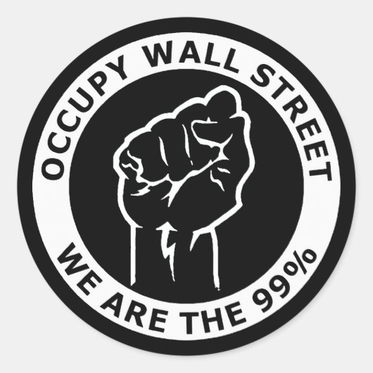 Occupy wall street、我々は99% ラウンドシール (正面)