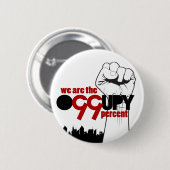Occupy wall street -私達は99%です 缶バッジ (正面&裏面)