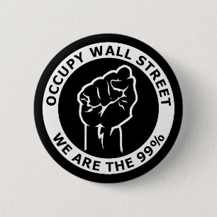 Occupy wall street、私達は99%才です 缶バッジ