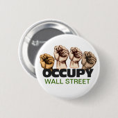 Occupy wall street 缶バッジ (正面&裏面)
