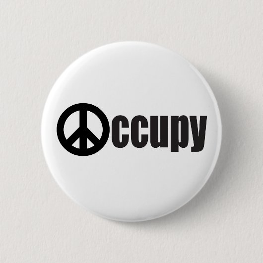 Occupy wall street 缶バッジ (正面)