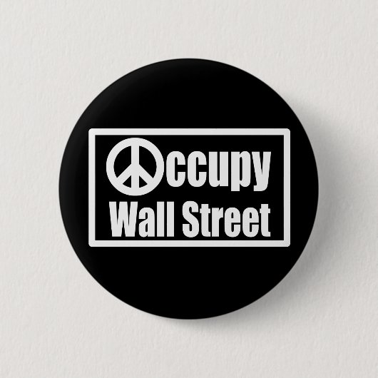 Occupy wall street 缶バッジ (正面)