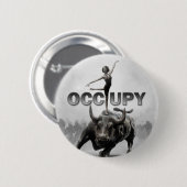 Occupy wall street 缶バッジ (正面&裏面)