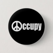 Occupy wall street 缶バッジ (正面)