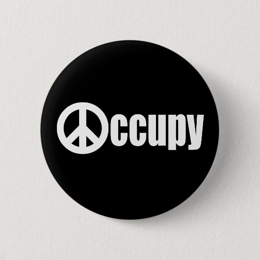 Occupy wall street 缶バッジ (正面)