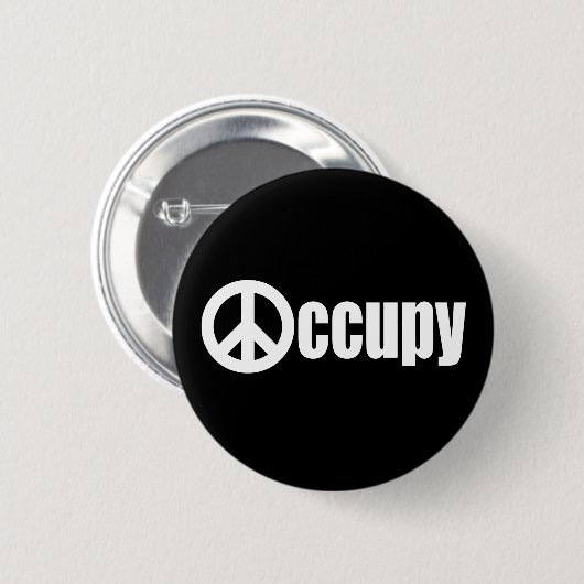 Occupy wall street 缶バッジ (正面&裏面)