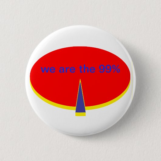 "occupy Wall Street we are the 99 percent" 缶バッジ (正面)