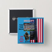 Occupy wall street - Zuccotti公園2011年 缶バッジ (正面&裏面)