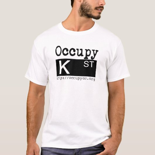 OccupyDCのワイシャツ- 100%年の寄付ODC Tシャツ (正面)