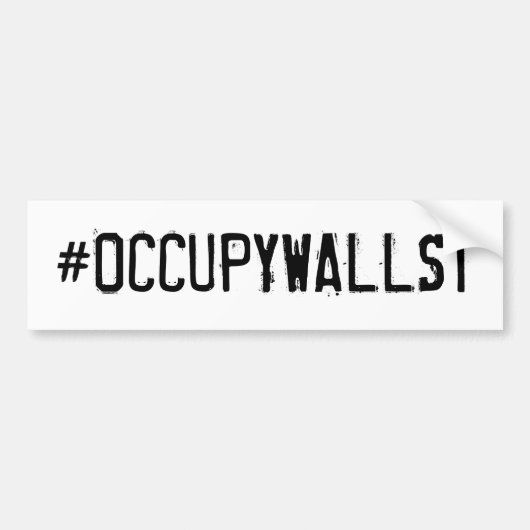 #OCCUPYWALLST バンパーステッカー (正面)