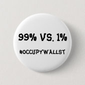 #OCCUPYWALLST 缶バッジ (正面)