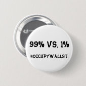 #OCCUPYWALLST 缶バッジ (正面&裏面)
