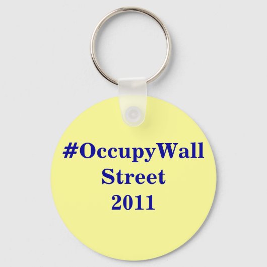 #OccupyWallStreetキーチェーン キーホルダー (正面)