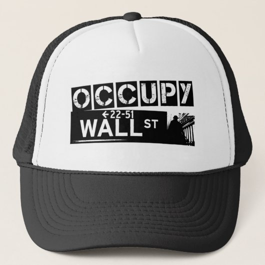 occupywallstreettワイシャツ白 キャップ (正面)