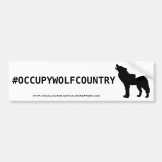 #OCCUPYWOLFCOUNTRY バンパーステッカー