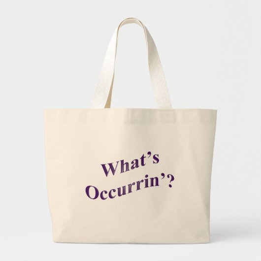 Occurrin'?はである何 ラージトートバッグ (正面)