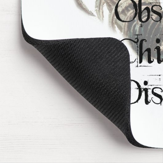 OCDおもしろいユーモアのある強迫性鶏の病気 マウスパッド (コーナー)