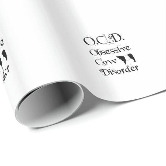 OCDおもしろい強迫性牛ユーモアのある病の腹帯 ラッピングペーパー (ロールコーナー)