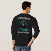 OCDおよびPTSDイーグルティール（緑がかった色）リボン認識度をテーマT- Tシャツ (裏面フル)