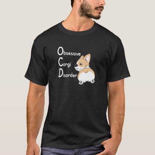Ocdかわいいコルギドッグティーバイコルギ Tシャツ (正面)