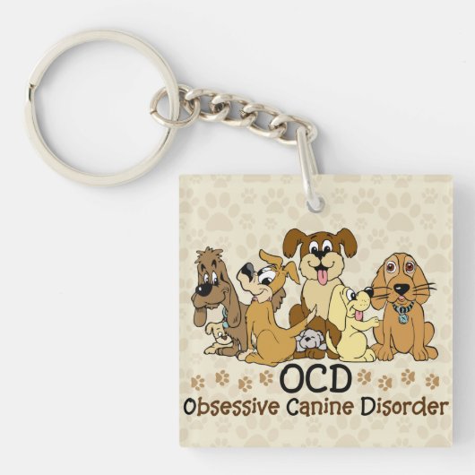 OCDの執拗な犬の無秩序 キーホルダー (正面)