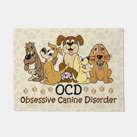 OCDの執拗な犬の無秩序 ドアマット (正面)