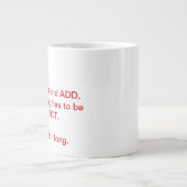 OCDはマグを加え、 ジャンボコーヒーマグカップ (正面)