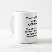OCDクラブの最初の規則 コーヒーマグカップ (正面左)