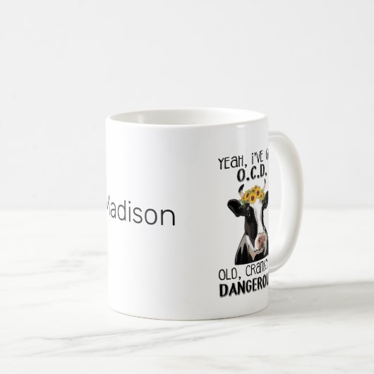 OCDパーソナライズされたおもしろいを持っている コーヒーマグカップ (正面右)