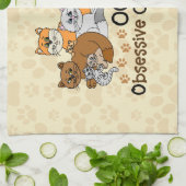 OCD執拗な猫の無秩序 キッチンタオル (折り畳み)