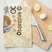 OCD執拗な猫の無秩序 キッチンタオル (四つ折り)