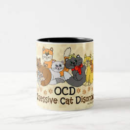 OCD執拗な猫の無秩序 ツートーンマグカップ