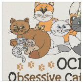OCD執拗な猫の無秩序 ファブリック (クローズアップ)