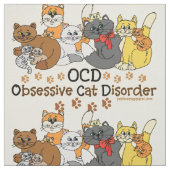 OCD執拗な猫の無秩序 ファブリック (見本)
