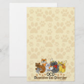 OCD執拗な猫の無秩序 便箋 (正面/裏面)