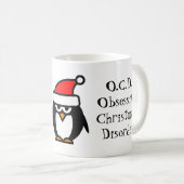 OCD強迫性おもしろいクリスマス障害コーヒーマグ コーヒーマグカップ (正面右)
