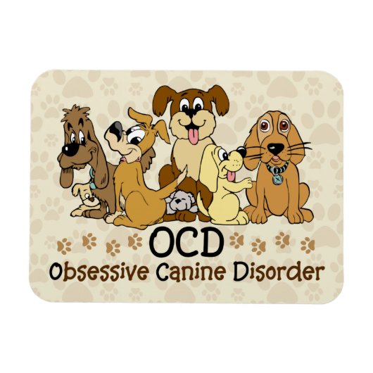 OCD強迫性犬病 マグネット (横)