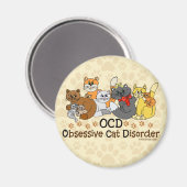 OCD強迫性猫障害 マグネット (正面/裏面)