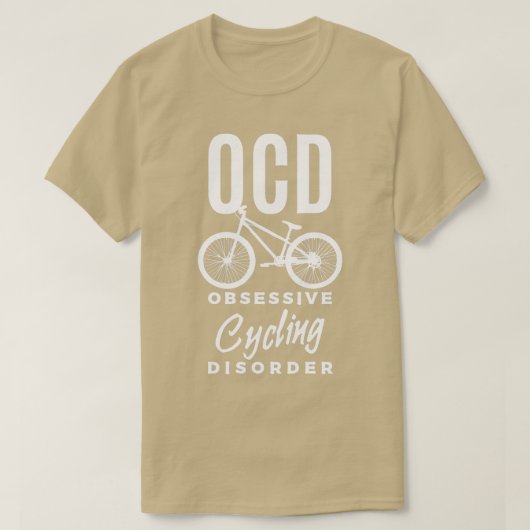 OCD強迫神経症サイクリングおもしろい障害サイクラーBicyc Tシャツ (デザイン正面)