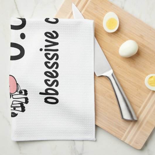 OCD牛 キッチンタオル (四つ折り)