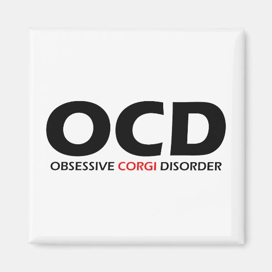 OCD – 強迫心関節障害 マグネット (正面)