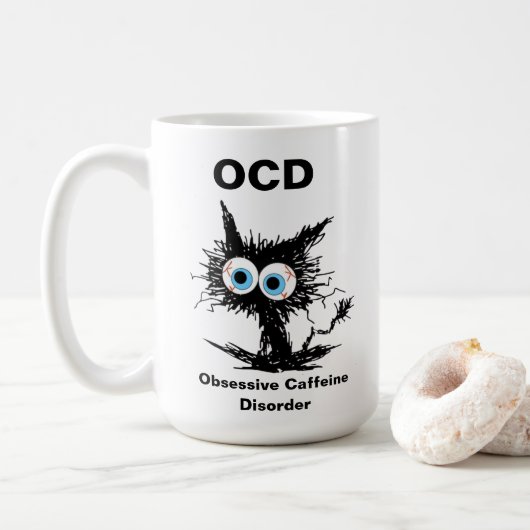 OCD（強迫性カフェイン障害） コーヒーマグカップ (ドーナツ)